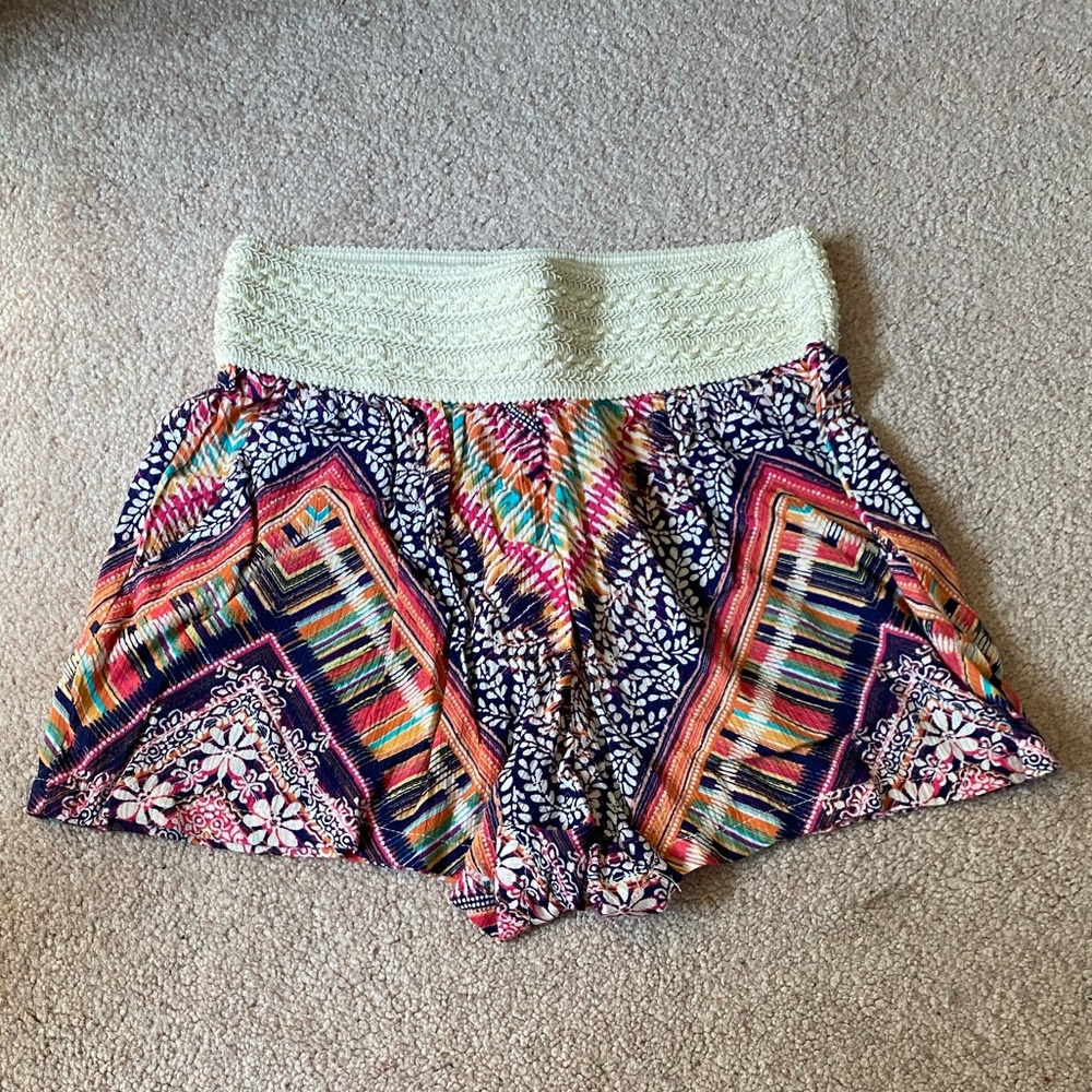Patterned Flowy Shorts